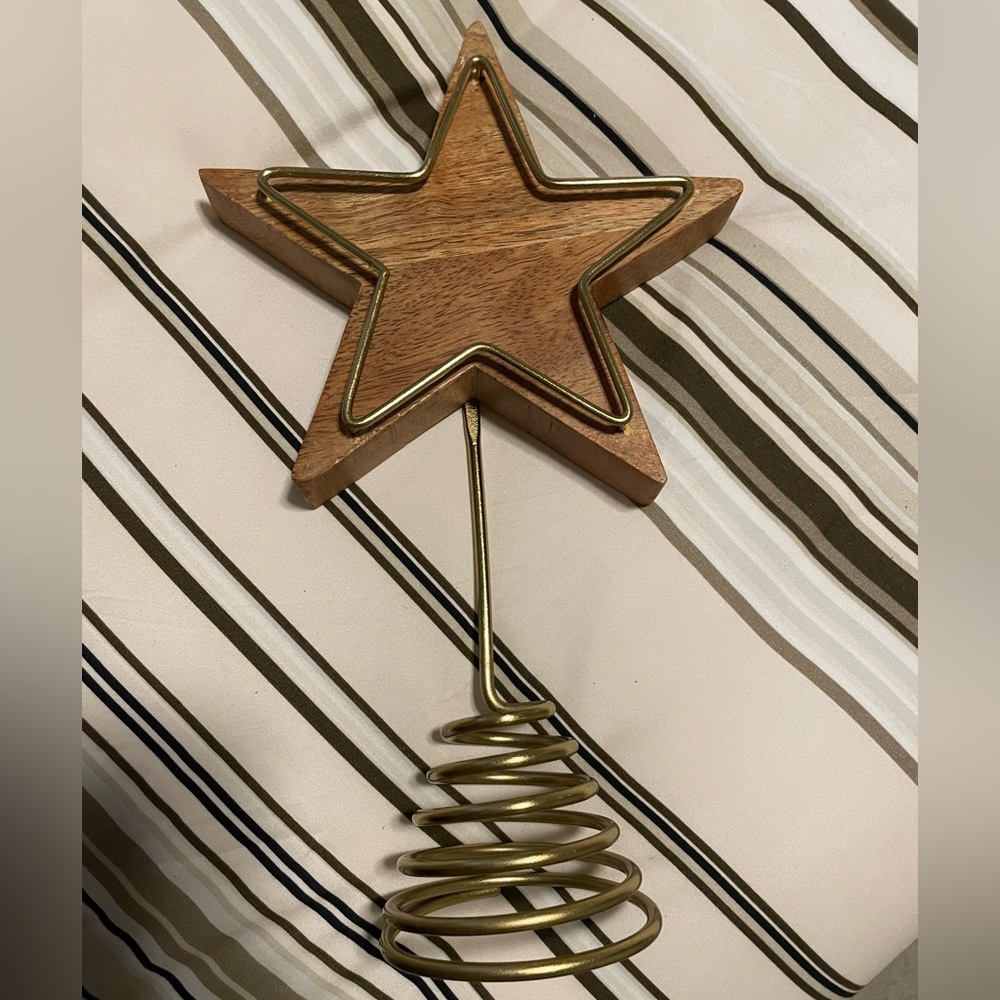Wood Star Christmas Tree topper vintage & simple but beautiful